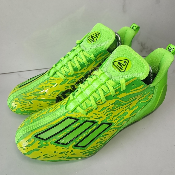 Adidas Adizero 12.0 POISON Solar Green Men's Football Cleats - Picture 4 of 10